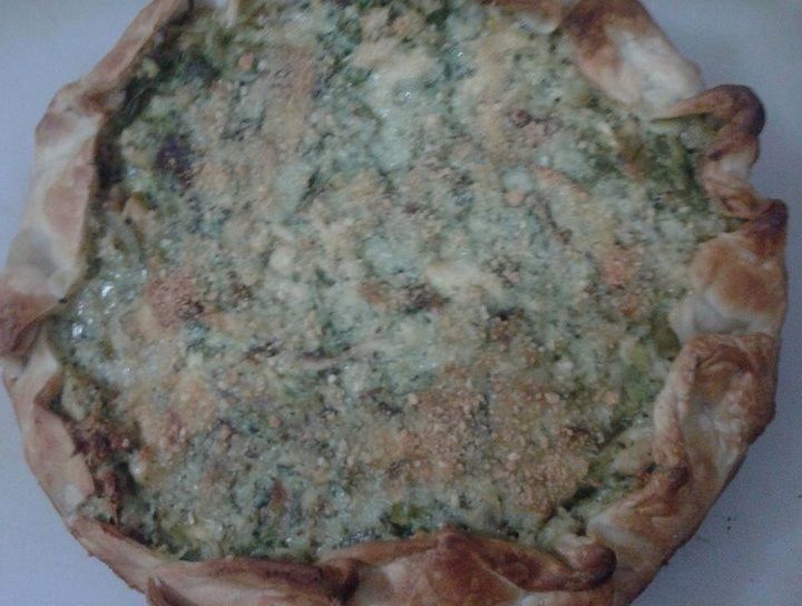 Tarta de brócoli y pollo