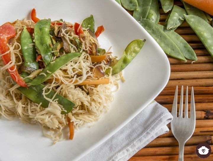 Pasta vegetariana con fideo cadejo cambray