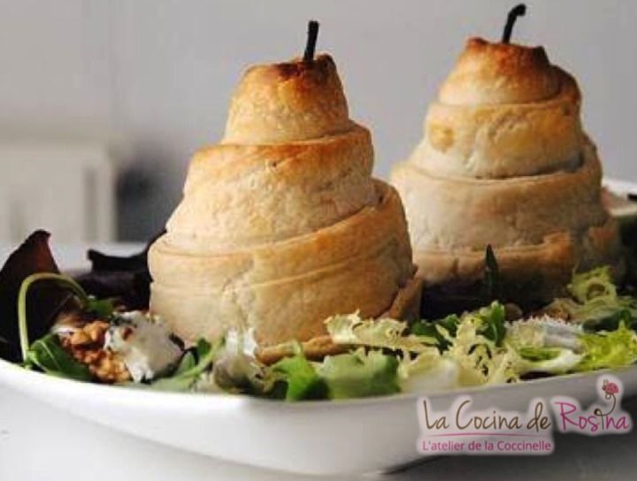 Ensalada de peras, nueces y queso gorgonzola