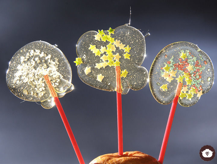 Paletas de dulce navideñas