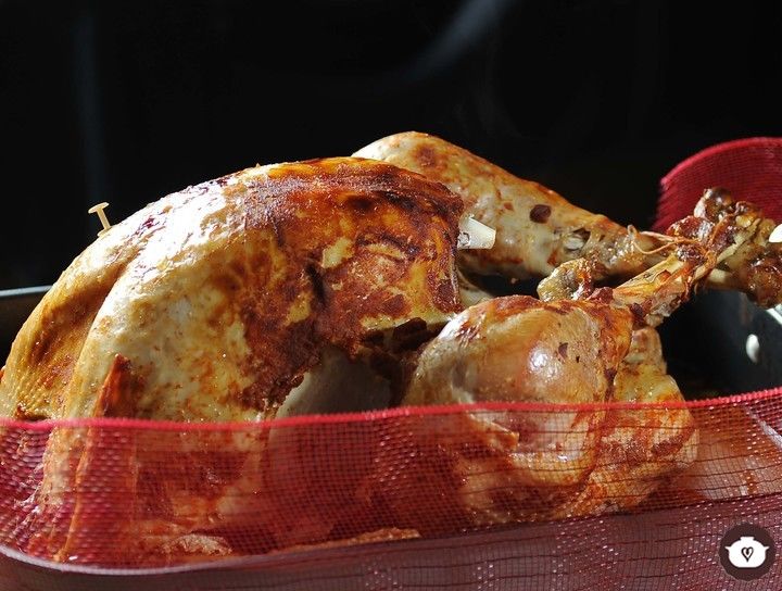 Pavo relleno adobado con chipotle
