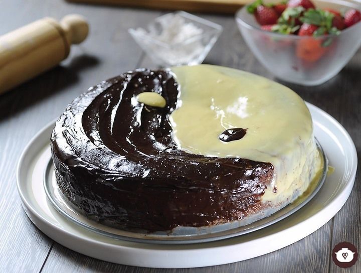 Pastel de tres leches y chocolate