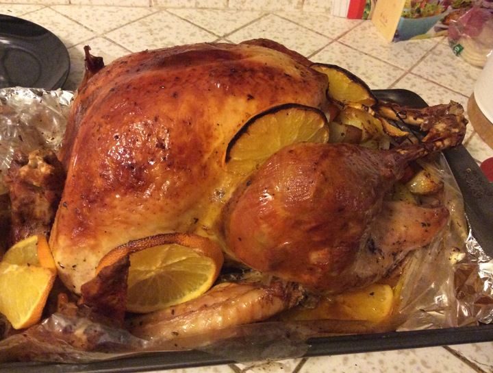 Pavo a la naranja