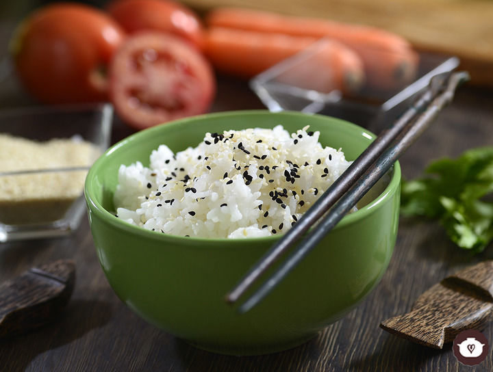 Arroz al vapor para sushi