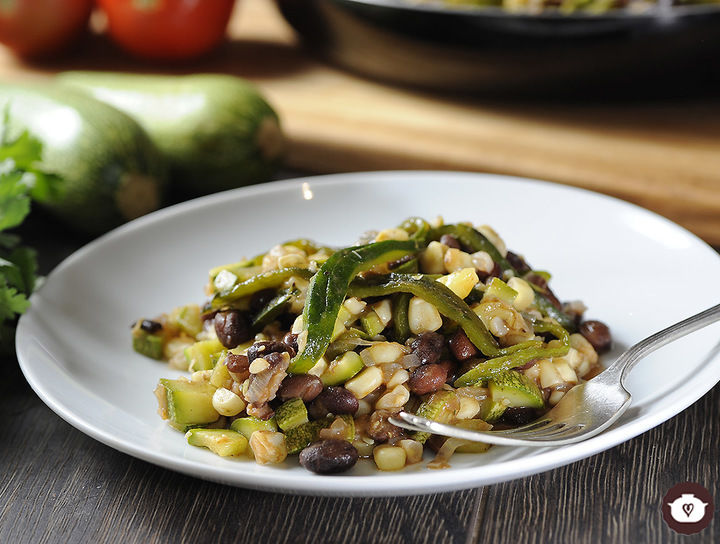 Guisado de calabacitas con frijoles