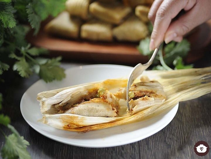 Tamales rellenos de picadillo