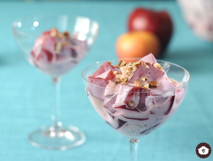 Gelatina con yogur y manzana
