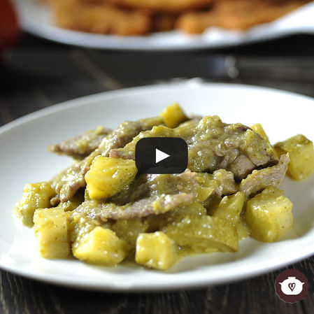 Bistec de res en salsa verde
