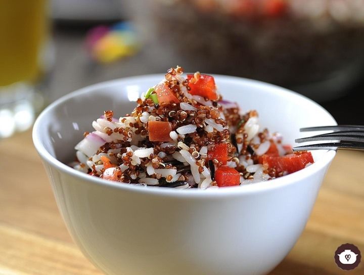 Ensalada de quinoa con arroz