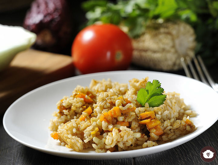 Arroz rojo con chipotle