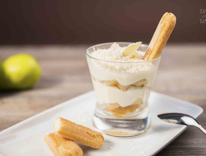 Mousse de chocolate blanco y pera