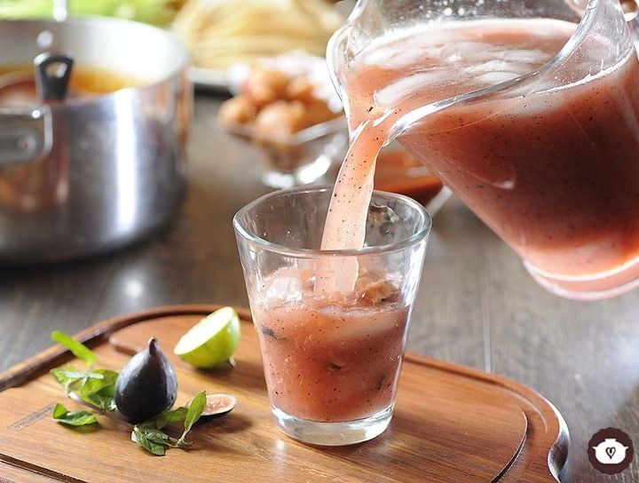 Agua de higo con menta