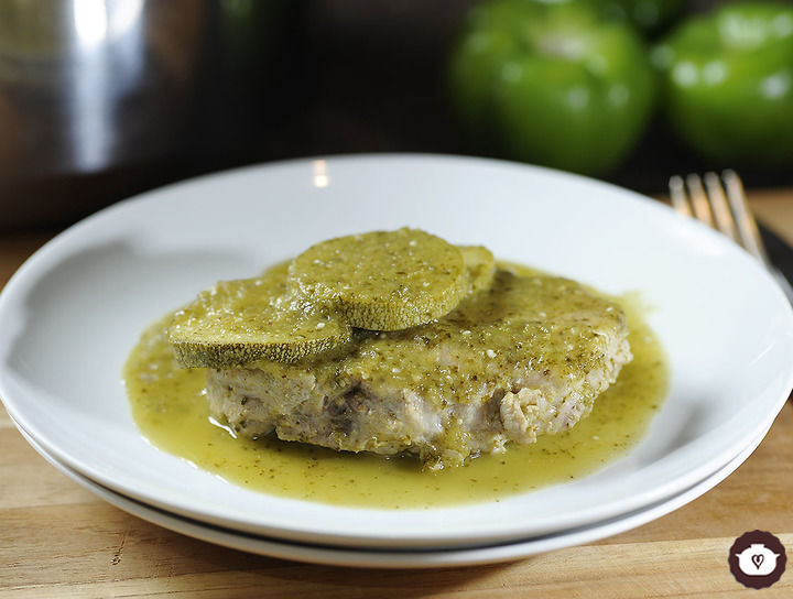 Chuleta de cerdo en salsa verde