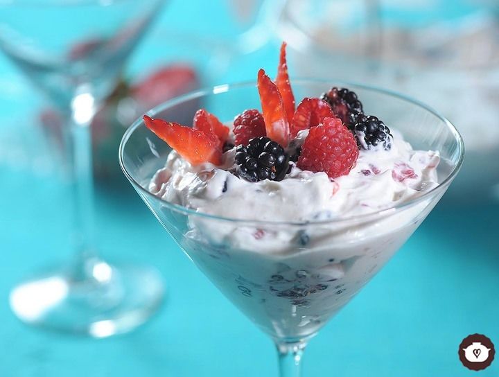 Ensalada de frutas con queso