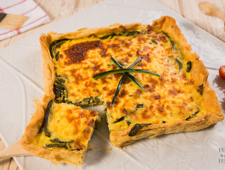 Quiche de chile poblano