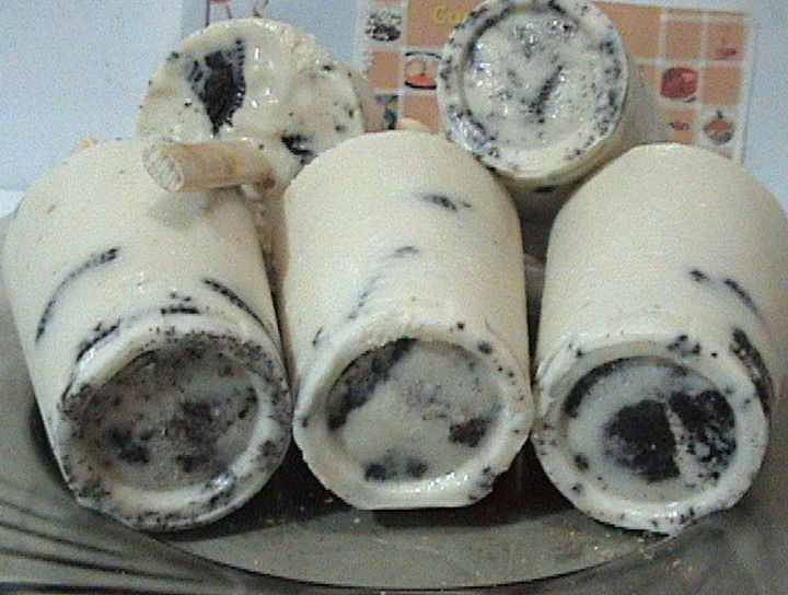 Paletas heladas de galleta oreo