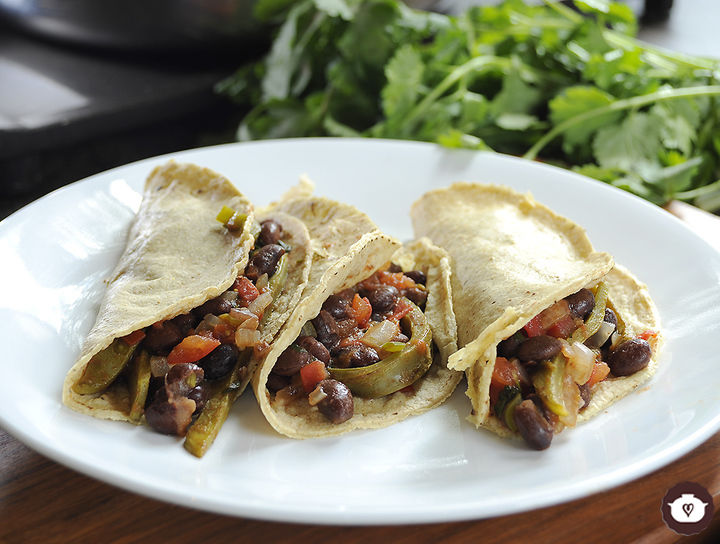 Tacos vegetarianos sencillos