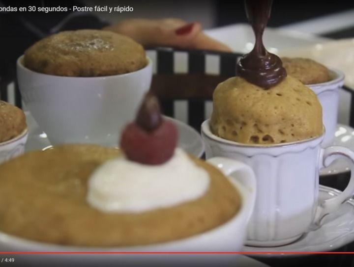 Pasteles en microondas