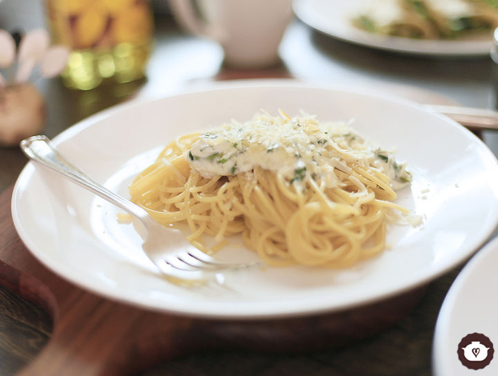 Spaghetti al cilantro