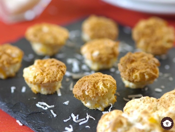 Macarrones de coco y chabacano