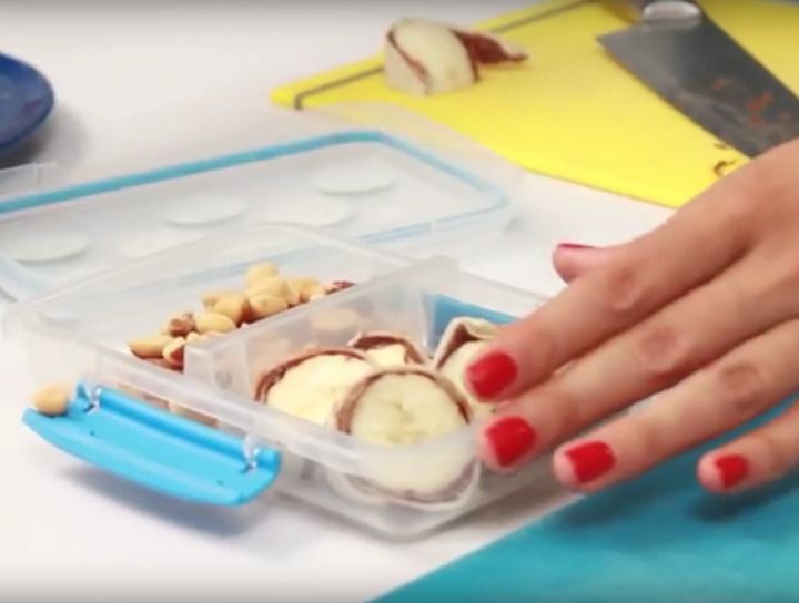 Sushi roll de plátano con nutella