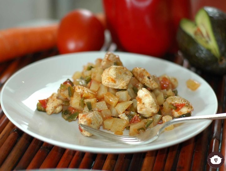 Pechuga de pollo con papas