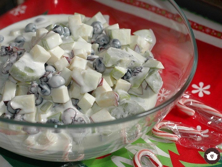 Ensalada navideña de manzanas