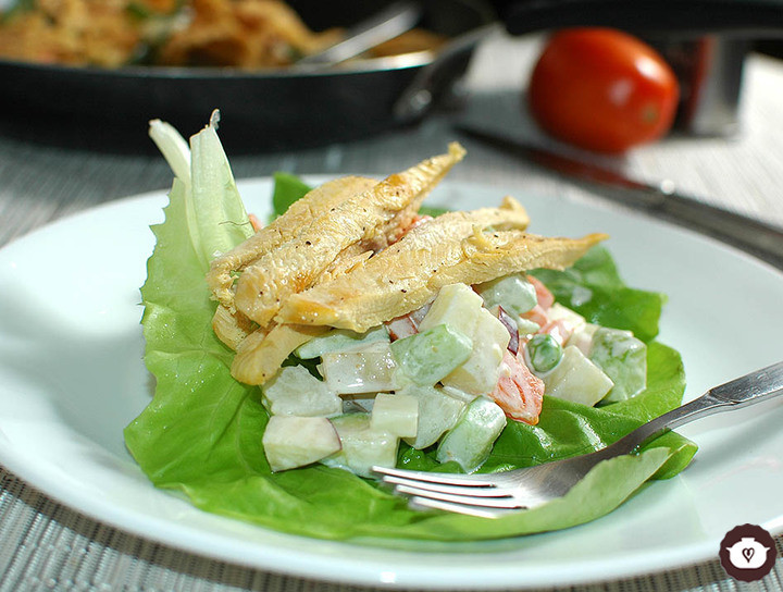 Ensalada navideña de pollo