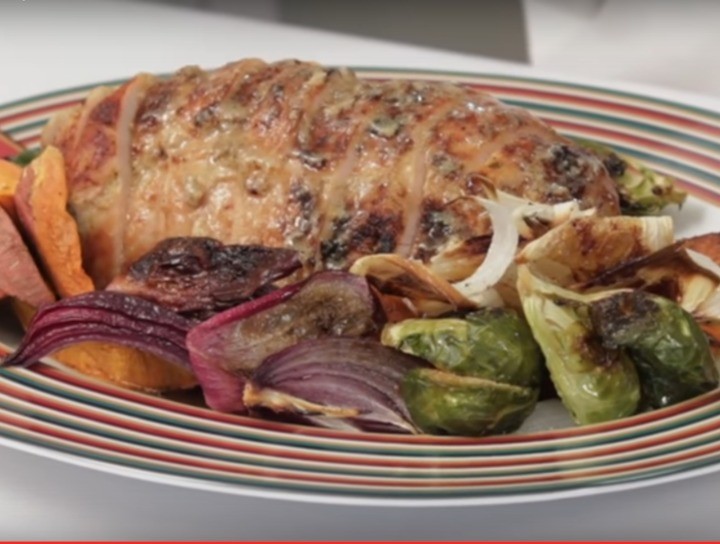 Pavo al horno con verduras