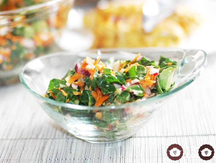 Ensalada de acelgas con aguacate