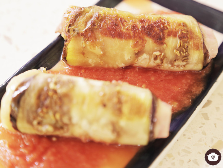 Rollitos de berenjena a la plancha