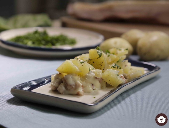 Papas horneadas con aderezo