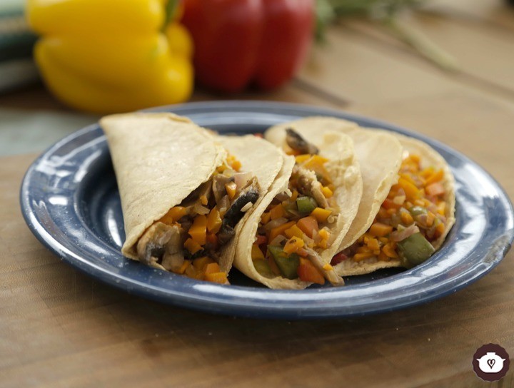 Tacos de alambre vegetariano