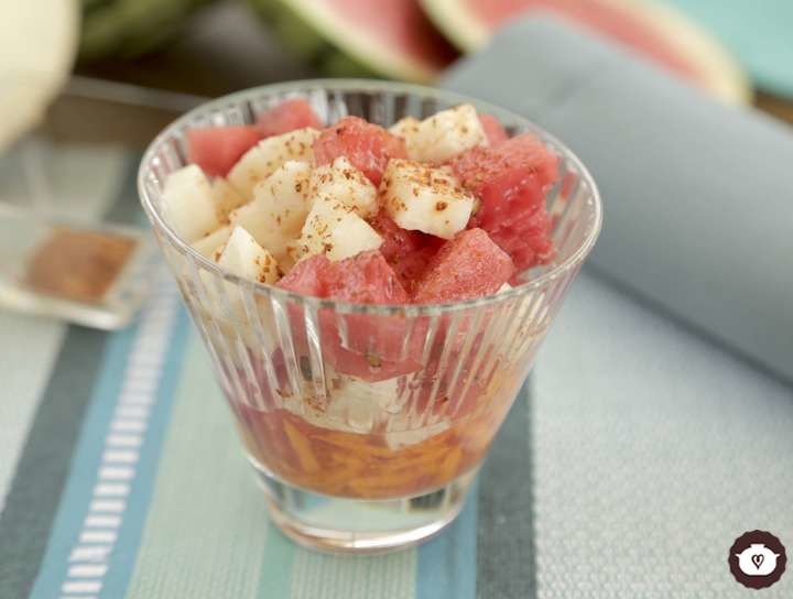 Coctel de sandía con jícama