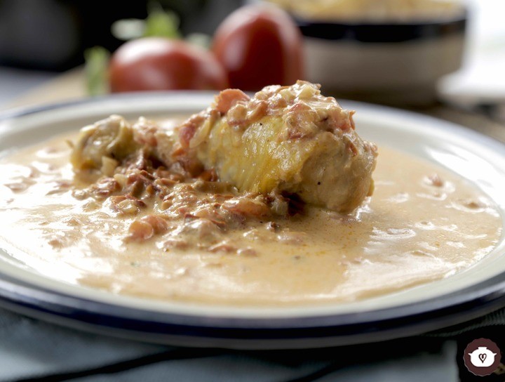 Pollo en crema de chipotle