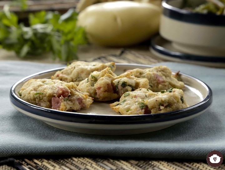 Nuggets de papa con jamón