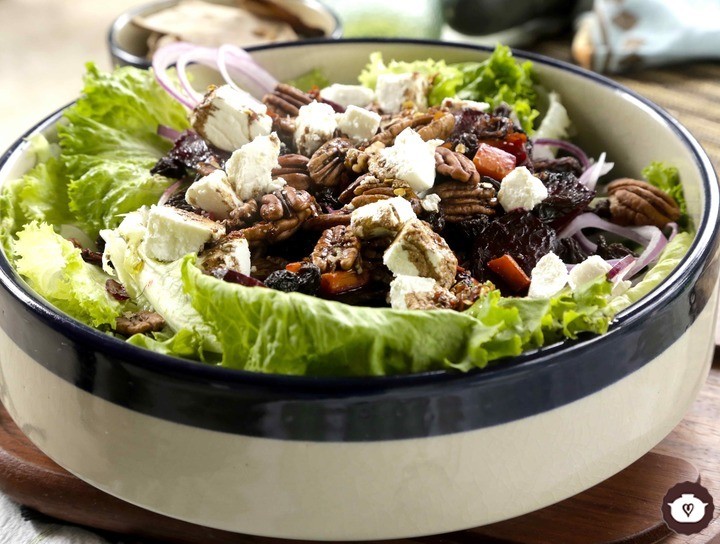 Ensalada de betabel y zanahoria rostizados