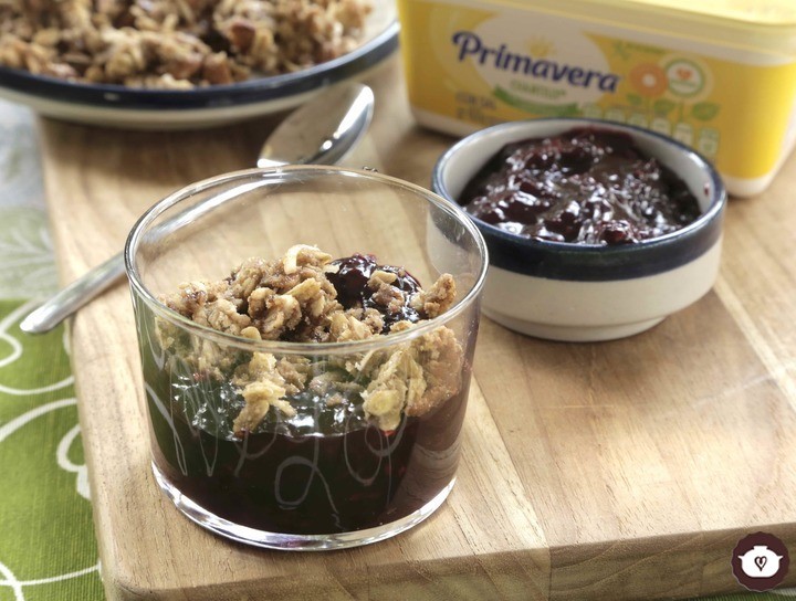 Crumble de zarzamora sin horno