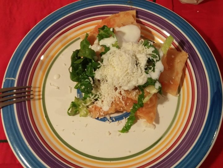 Chilaquiles con tomate