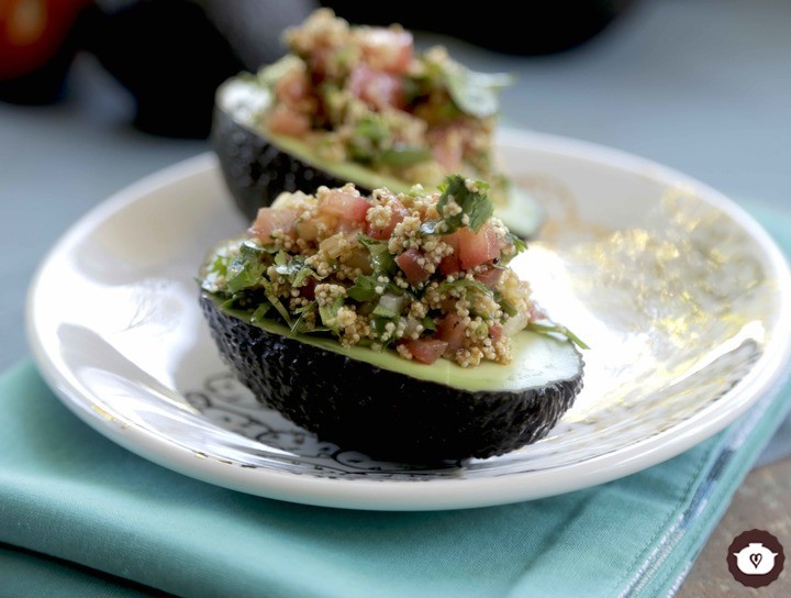 Aguacates vegetarianos a la mexicana