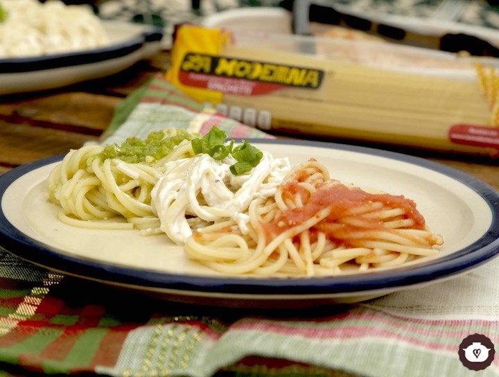 Spaghetti tricolor