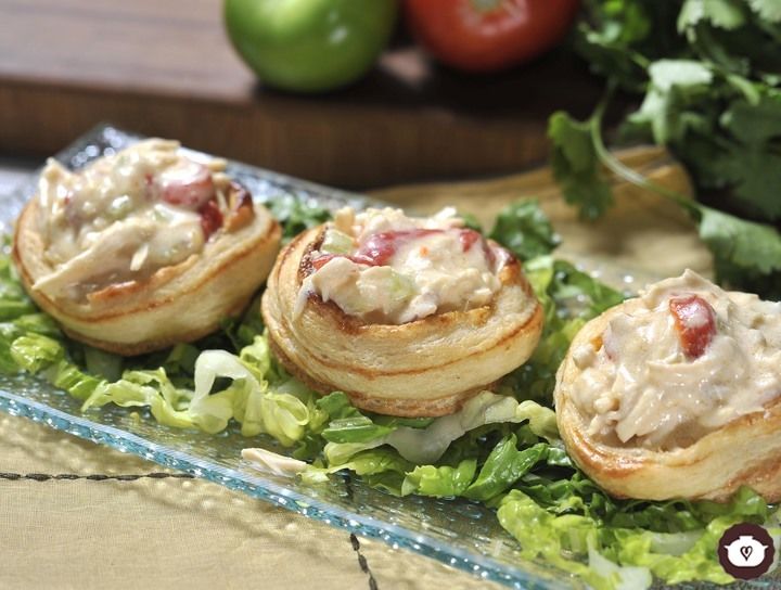 Volovanes con pollo a la reina