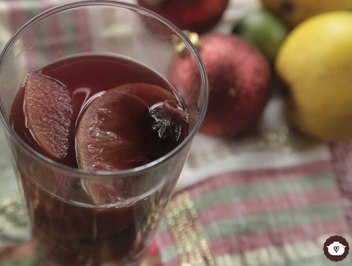 Ponche de cítricos con jamaica