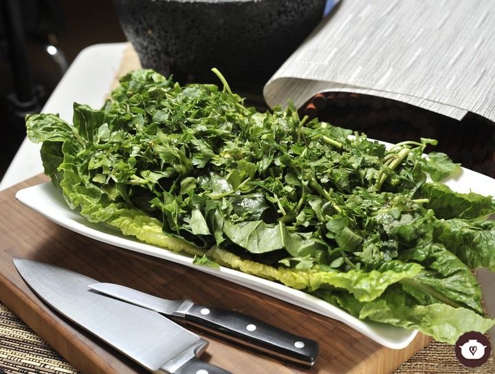 Ensalada de espinacas y berros