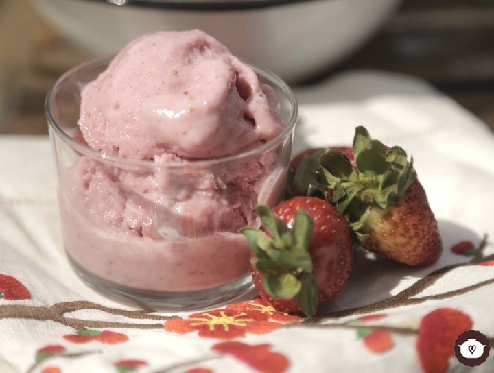 Helado de fresa