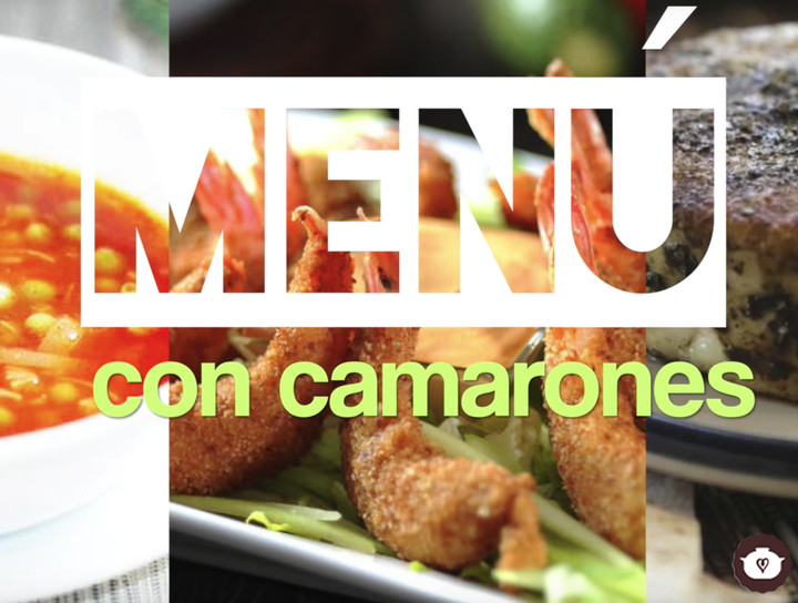 Menú con camarones para cuaresma