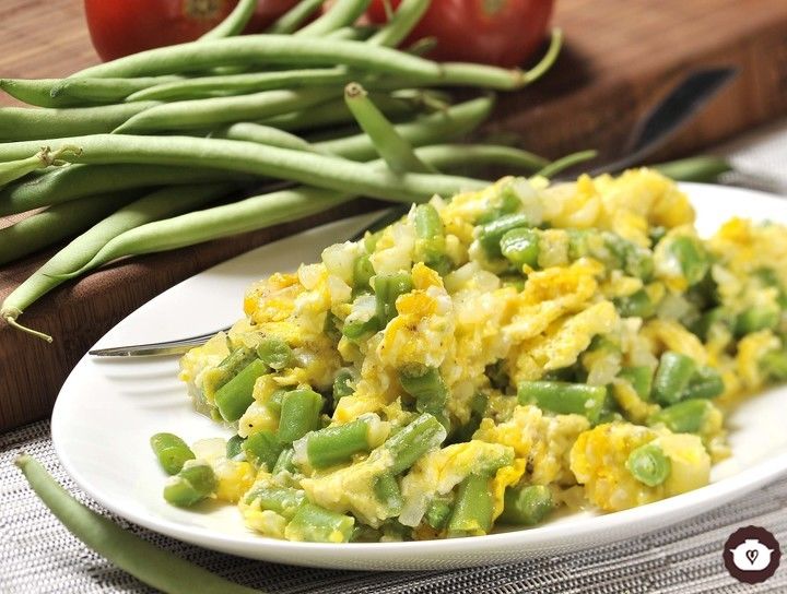 Huevos revueltos con ejotes