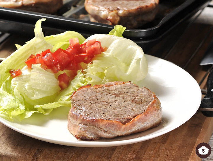 Filete mignon con tocino