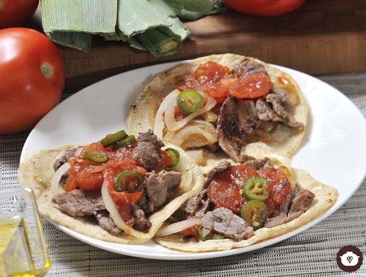 Tacos de res al comal