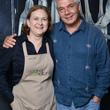 Sonia Ortiz y el enólogo mexicano Hugo D`Acosta
